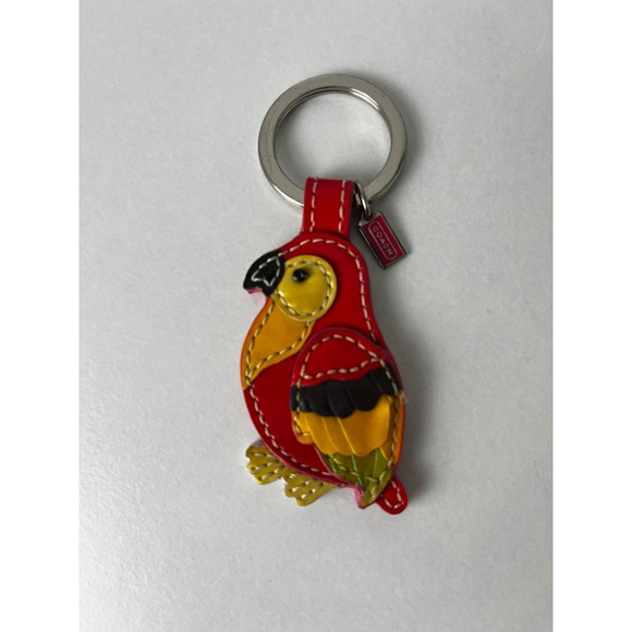 Coach Accessories - ♡ Coach ♡ Whimsical Leather Y2K Colorful Bird Parrot Key Chain Bag Charm
